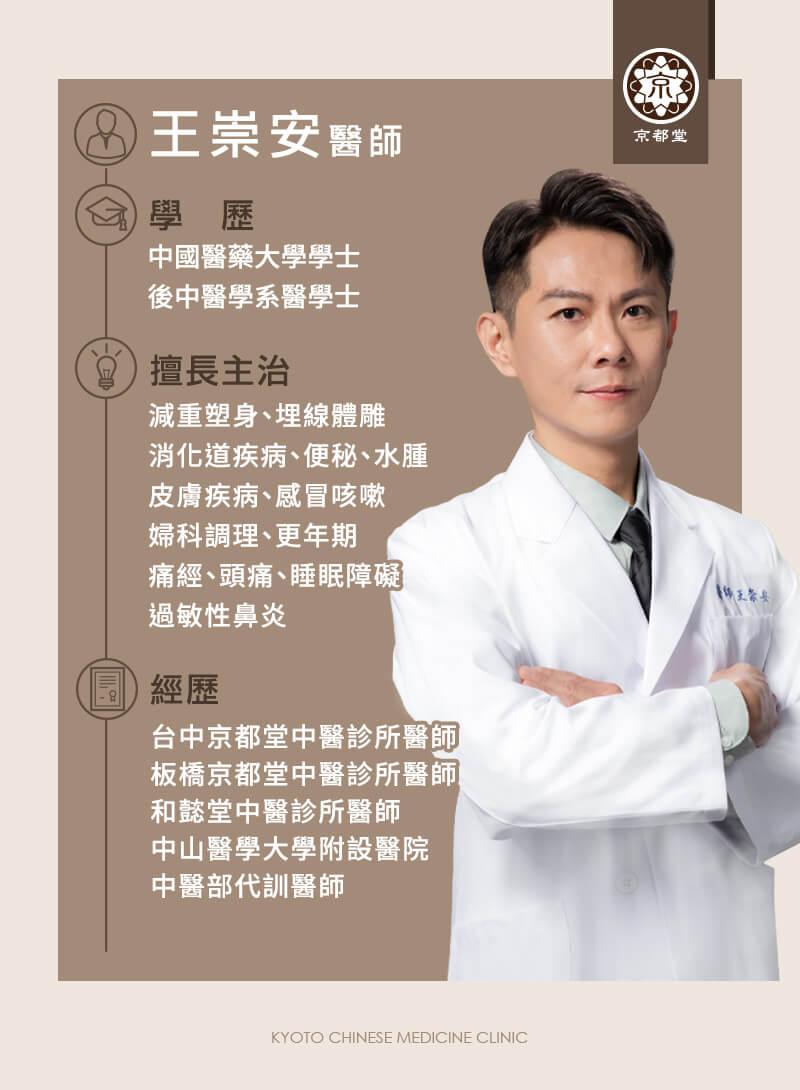 王崇安中醫師簡介